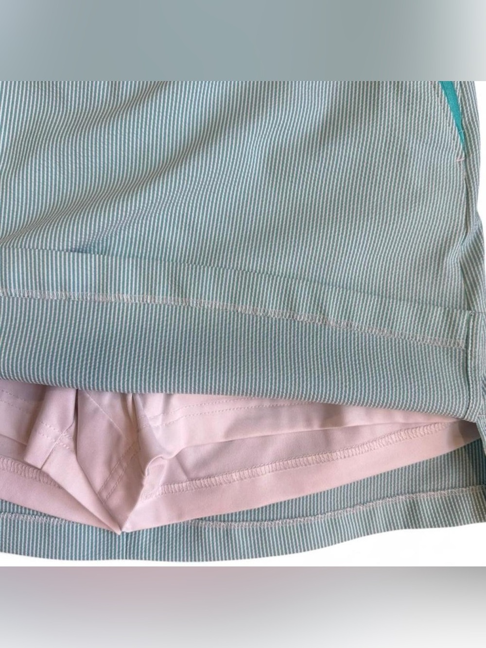 Lady Hagen Teal Sleeveless Polo Top with Light Gray Skort - Picture 5 of 8